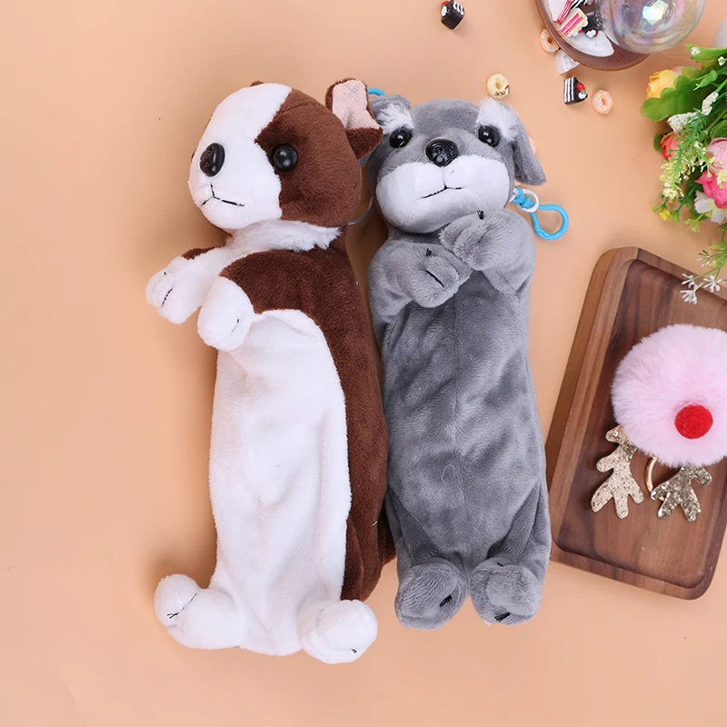 Мультяшный плюшевый чехол карандаш Kawaii плюшевая собака щенок школьные офисные