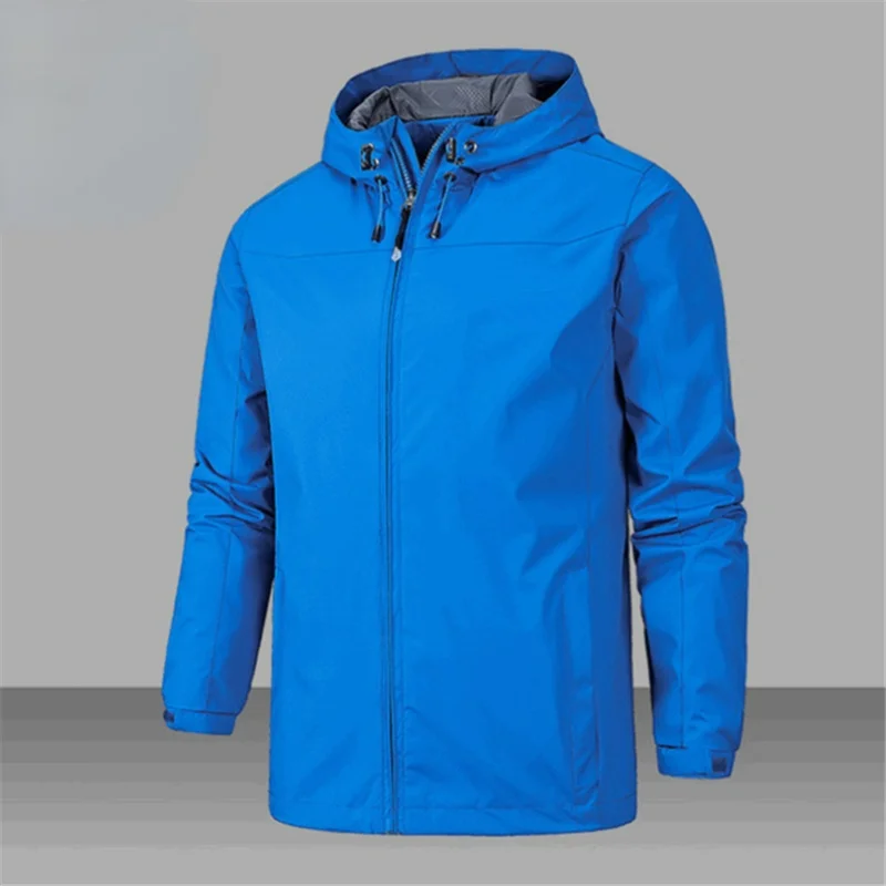 

2021 Solid Color Mens Jacket Fashion Winter Outdoor Lightweight Zippered Jacket Waterproof Dwaterproof Jacket
