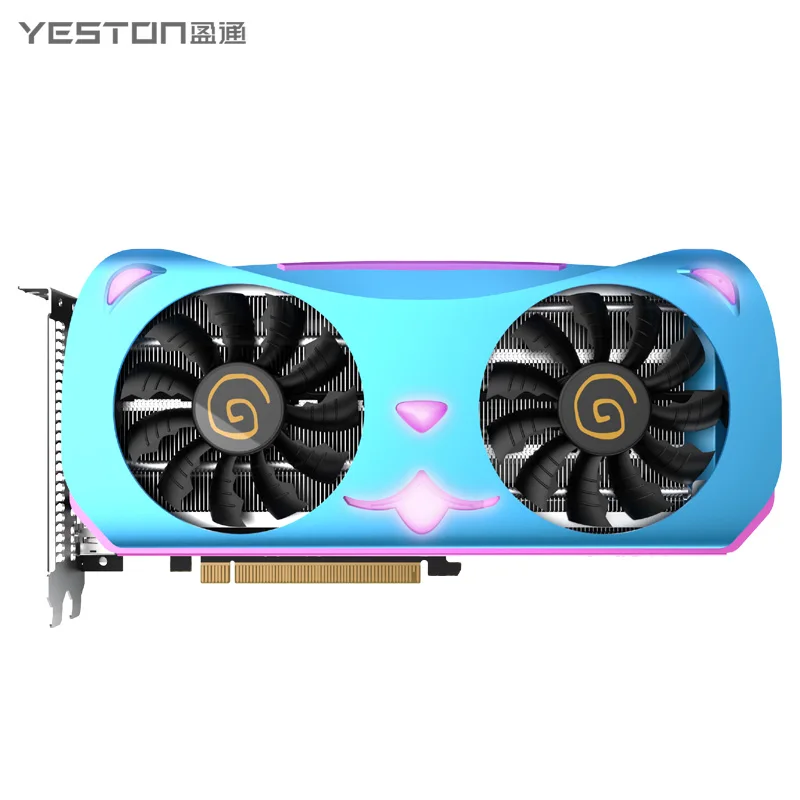 Yeston Radeon RX5600X 6G GDDR6 Милая PET PCI Express x16 4 0 видеоигровая видеокарта внешняя для