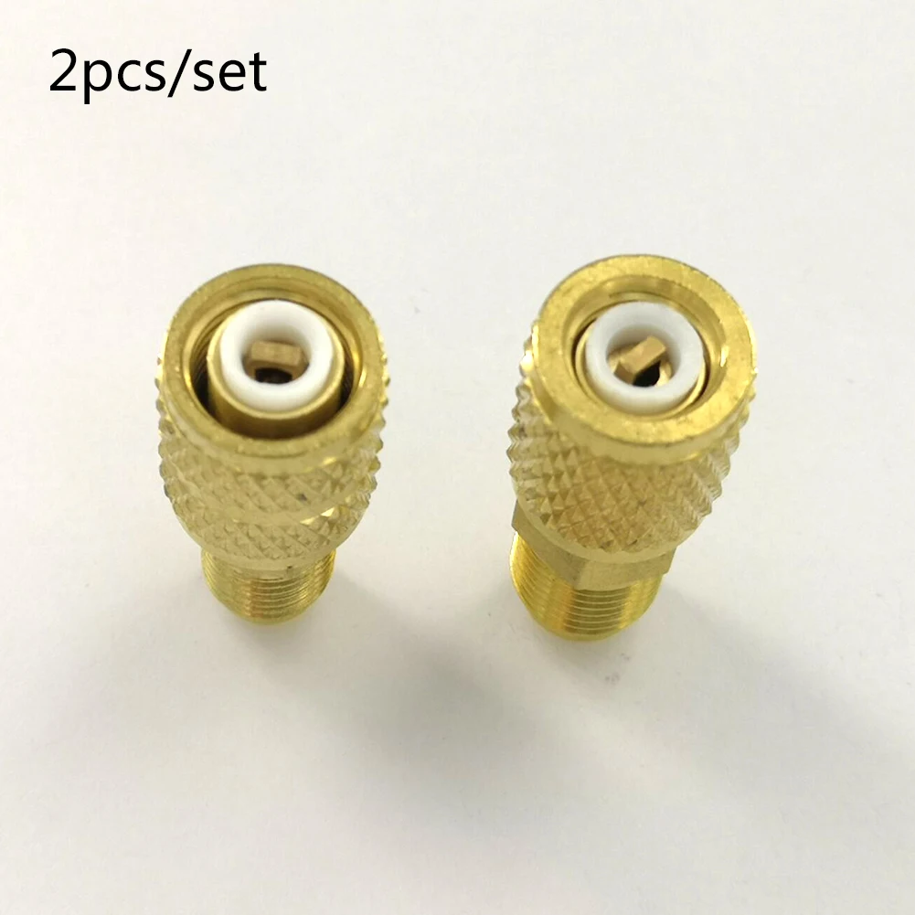 

2pcs 1/4 SAE Quick Couplers Durable R410a Adapter Couplers Tool Hot R410a Adapter 5/16 SAE Female