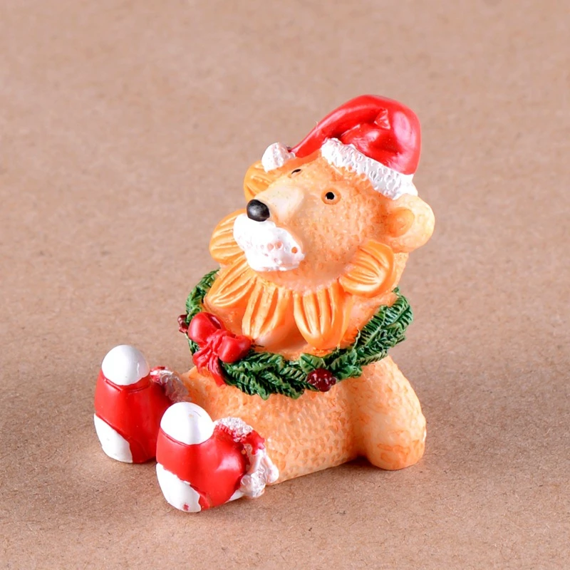 

36mm X 35mm, 1 PieceResin Ornaments Decorations Multicolor At Random Christmas Santa Claus Panda Sheep Frog Cat Monkey Elephant