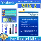 Сменный аккумулятор ykaisсеребрин 6000 мАч для Oukitel MIX 2 MIX2, новый аккумулятор + номер отслеживания