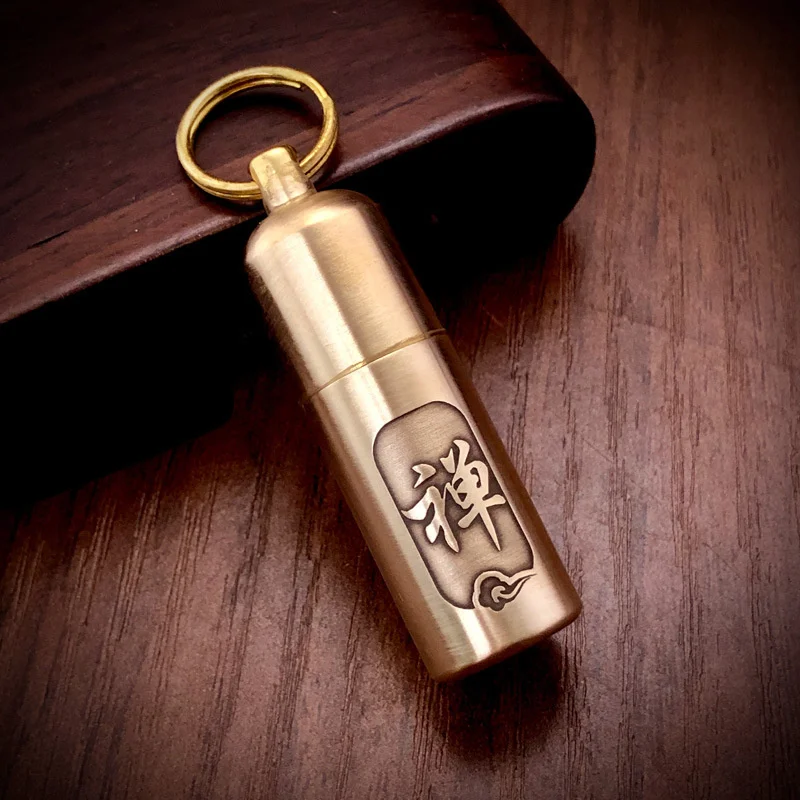 

Zorro Waterproof Portable Pure Copper Sealed Mini Kerosene Lighter Personalized Key Chain Lighter Engraving Gadget