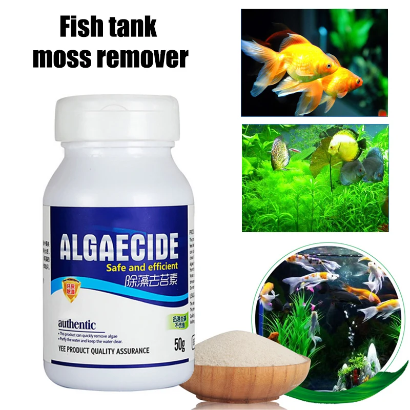 

Aquarium Algaecide Water Algae Control Fish Tank Moss Remover 50g I88
