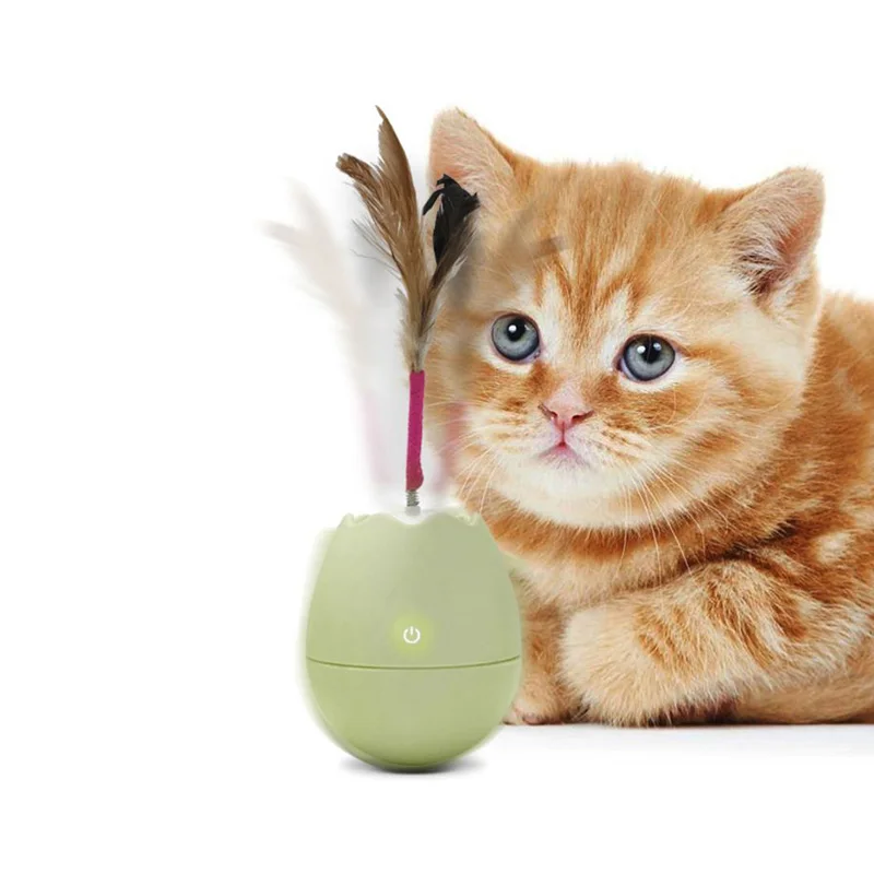 

Cat Feather Toy Intelligent Electric Tumbler Creative Interactive Accessories Throwing Pet Brinquedos Cat Teaser Replacement
