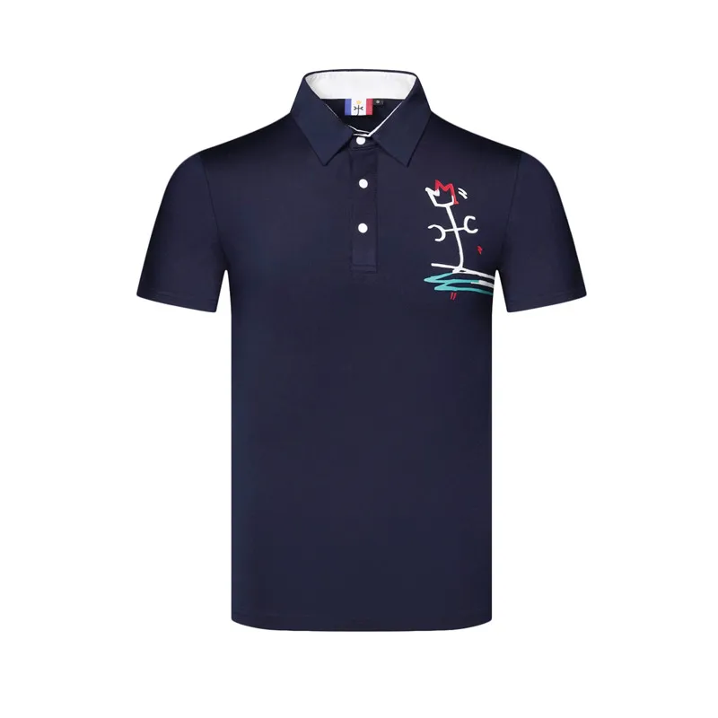 Q 2020Men's Спортивная футболка с коротким рукавом для гольфа 4 цвета одежда S-XXL на