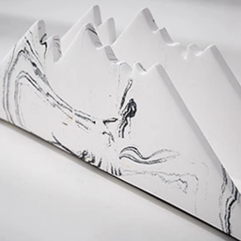 

Imitation Marble Cement Paper Towel Holder Restaurant Desktop Napkin Holder Tissue Rack Snow Mountain