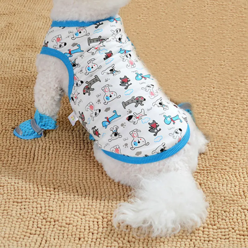 Новая летняя жилетка для собак одежда хлопковая щенков Одежда маленьких