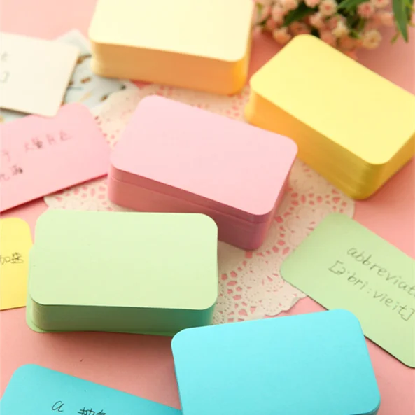6packs Candy color blank Kraft Paper Card Message Memo Wedding Party Gift Thank You Cards Label Bookmarks Learning | Дом и сад