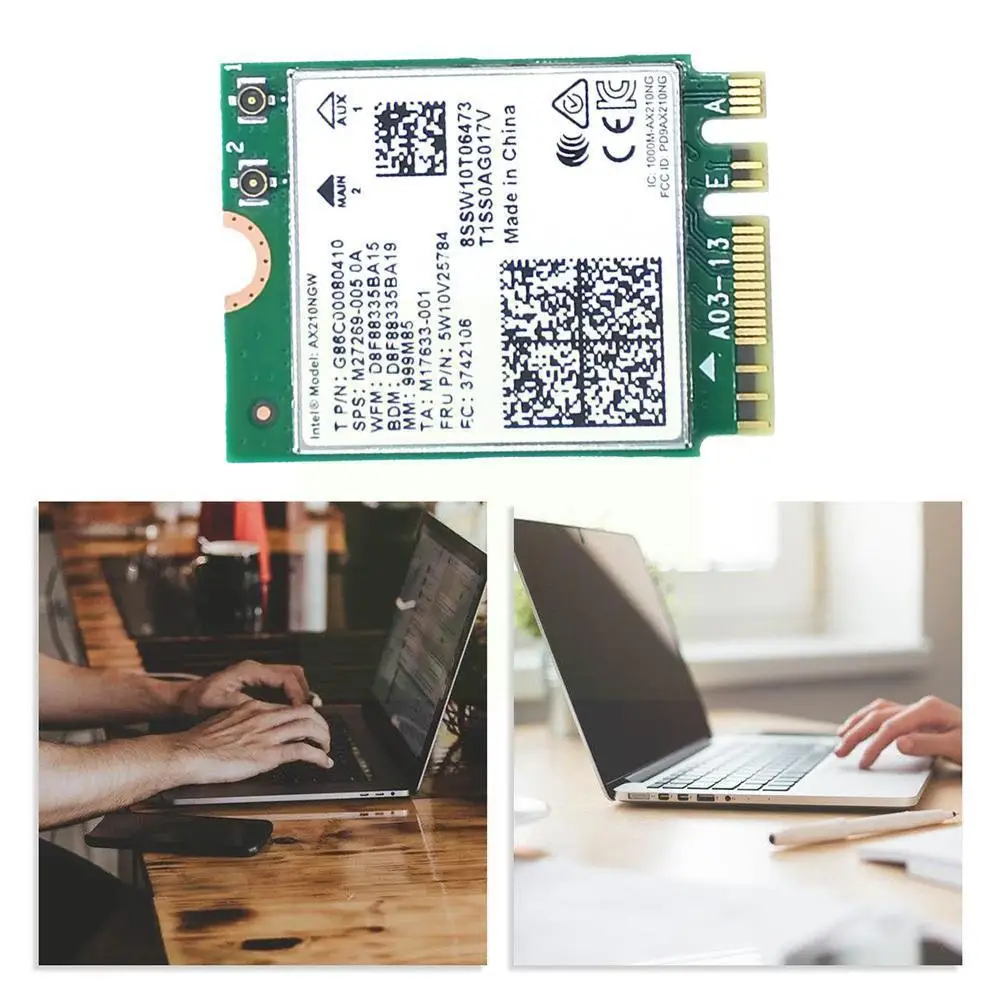 

1 шт., Wi-Fi 6e Ax210ngw 5374m Gigabit 5g, двойная частота, M2 встроенная карта, беспроводная сеть Ngff Bluetooth 5,2 M0y3