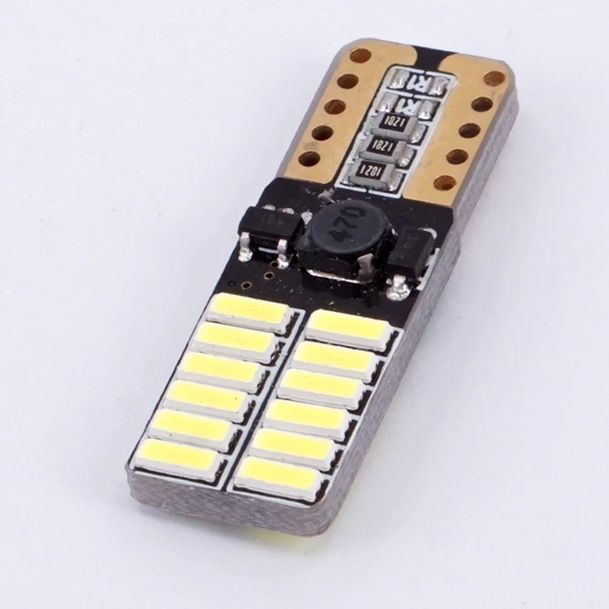 3500 шт. светодиодный льные светодиодные лампы T10 LED W5W 4014 24 SMD 3W 6000K от Canbus светильник