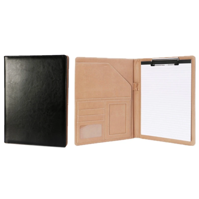 

A4 Leather Conference File Folder Document Manager Organizer With Calculator