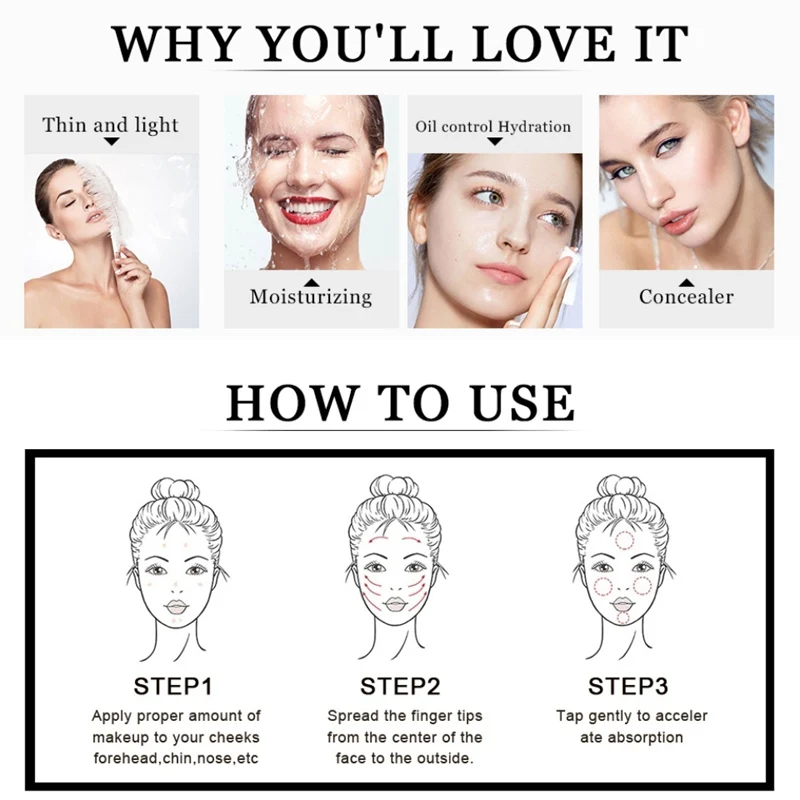 Color Changing Liquid Foundation Concealer Moisturizing Cover Blemishes Even Skin Tone | Красота и здоровье