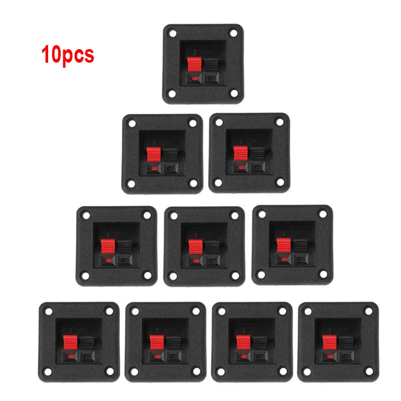 10 шт. Клеммная пластина динамика 2 положения Клеммы пружинный зажим черный