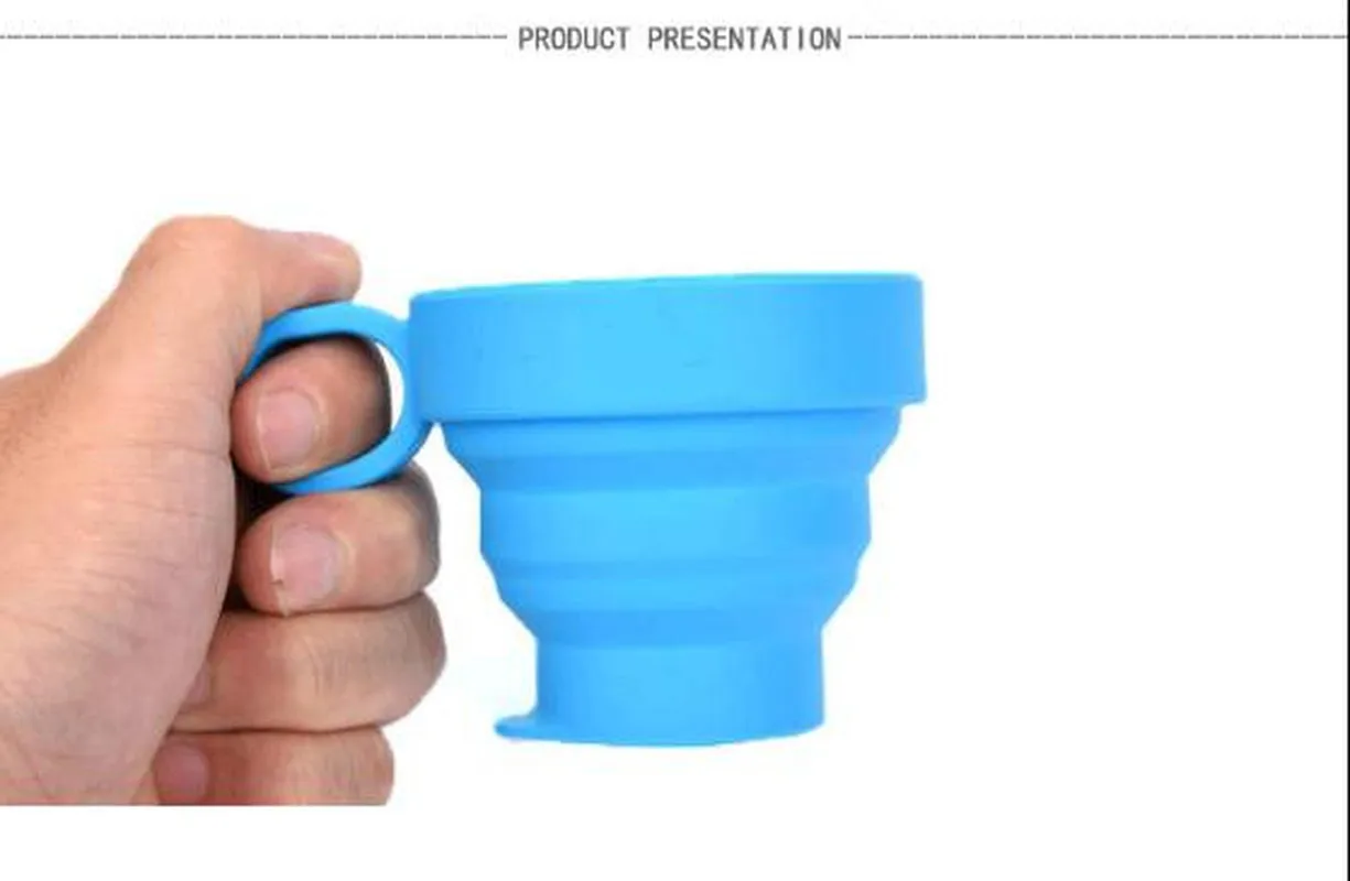1 шт. чашка из силикагеля складная телескопическая портативная силиконовая для