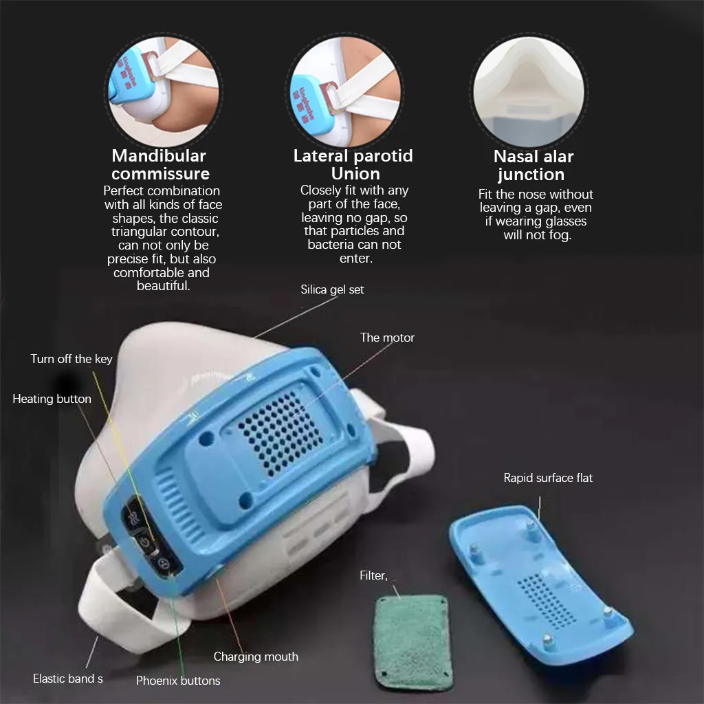 Умная маска модная противотуманная дышащая для езды интеллектуальная