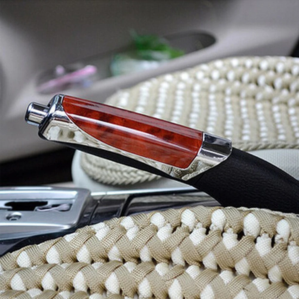 

Universal Fashion Car Decoration Wooden Anti-slip Handbrake Covers Auto Gear Shift Collars for Honda Toyota VW Hyundai (1 Pc)
