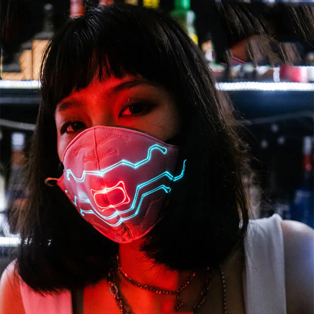 Маска со светодиодный светильник кой для косплея музыки вечеринки маски с