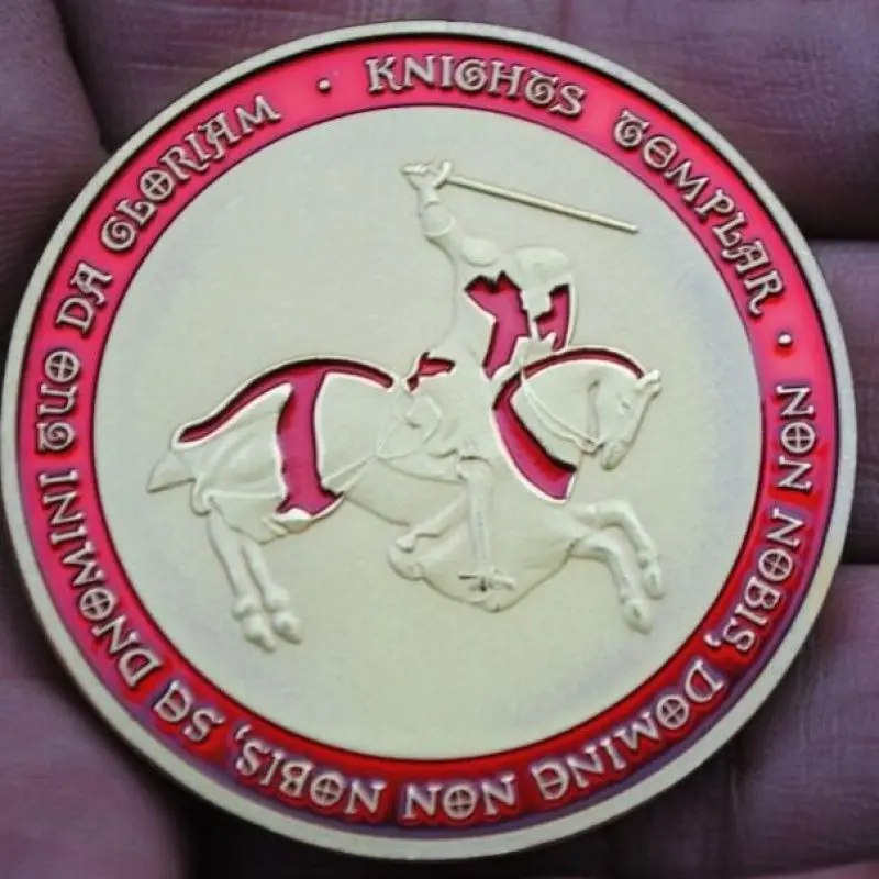 40 мм позолоченный заказ Рыцаря тамплиера сувенир медаль окисления монет | Дом и