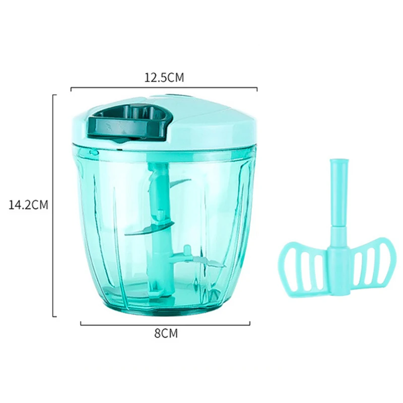 HIFUAR Manual Fruit Vegetable Chopper Hand Pull Food Cutter Onion Nuts Grinder Mincer Shredder Kitchen Accessories With 5 Blades |