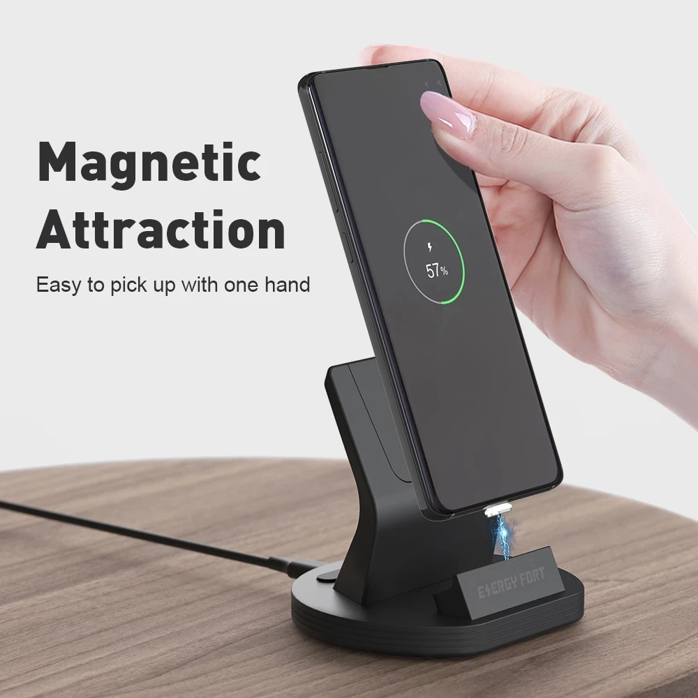 Sikai 5A Type-C Micro USB IOS Charging Dock Station Desktop Magnet Charger Stand For iPhone12 Pro/11 Xiaomi mi 11 Huawei P40/P30