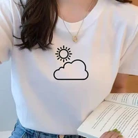 2021 new t shirt weather icon harajuku o neck summer tops 90s girls graphic ulzzang t shirt female tee woman clothing