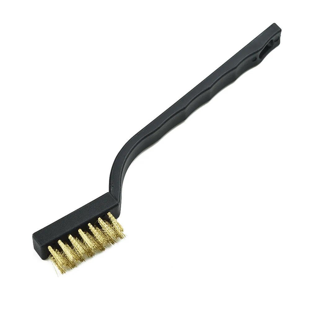 

12pcs Wire Brass Brush 170mm Mini Brushes Micro Steel Brass Rust Remover Paint Remove Metal Scrubbing Polishing Burring Brush