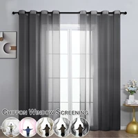 tulle sheer curtains for living room solid colour gauze drap voile curtain chiffon window screening bedroom home decorations d30