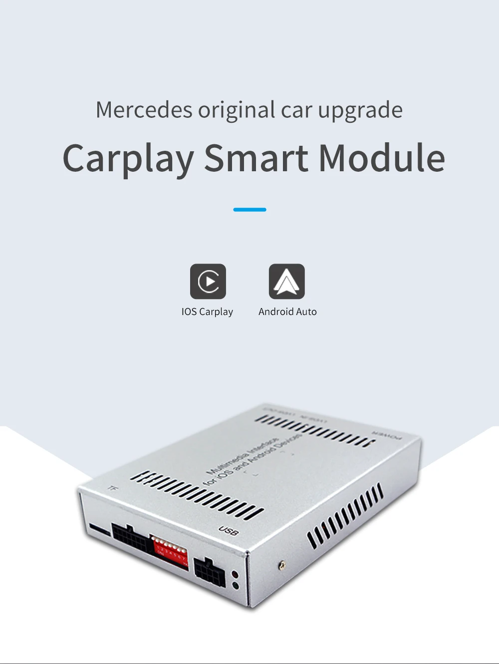Carlinkit мультимедийный смарт-автомобиль модифицированный с Apple Carplay Android AutoBox для Mercedes NTG4.7- iOS AirPlay Для Benzs