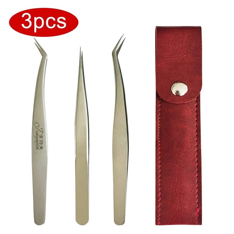 Антистатический Профессиональный пинцет для бровей из нержавеющей стали