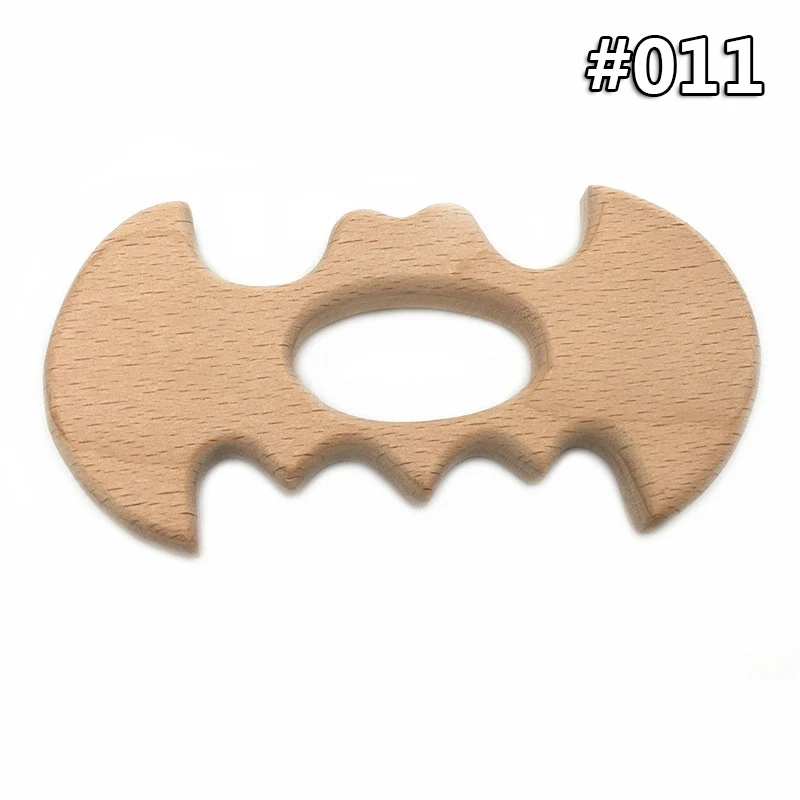 wood teether 011 Мультфильм Дерево Прорезыватель чистый натуральный животные в форме детские зубные кольца для детей бук Прорезыватель девочка DIY кулон игрушки для новорожденных подарок - Цвет: wood teether 011