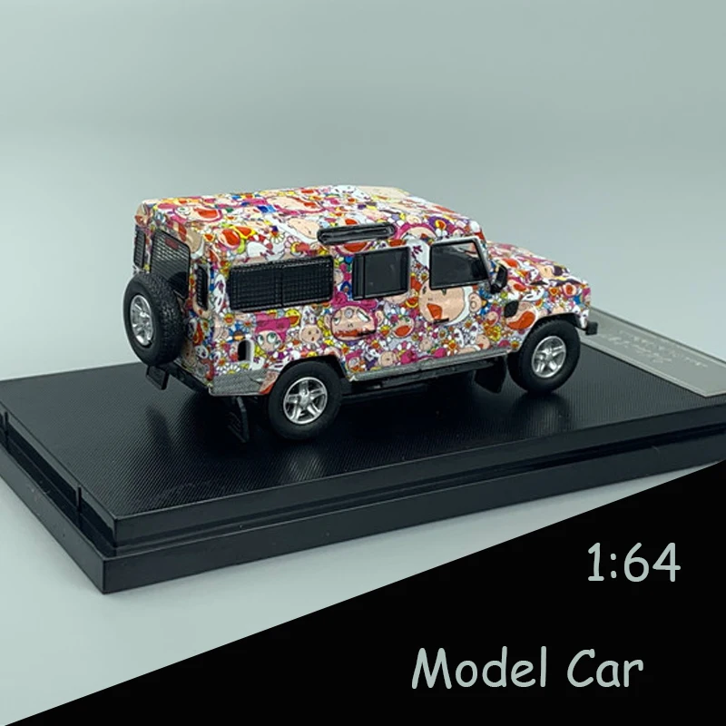 

Master 1/64 Model Car Land Rover Defender 110 Sun Flower Version Diecast Alloy Collection Display Toy