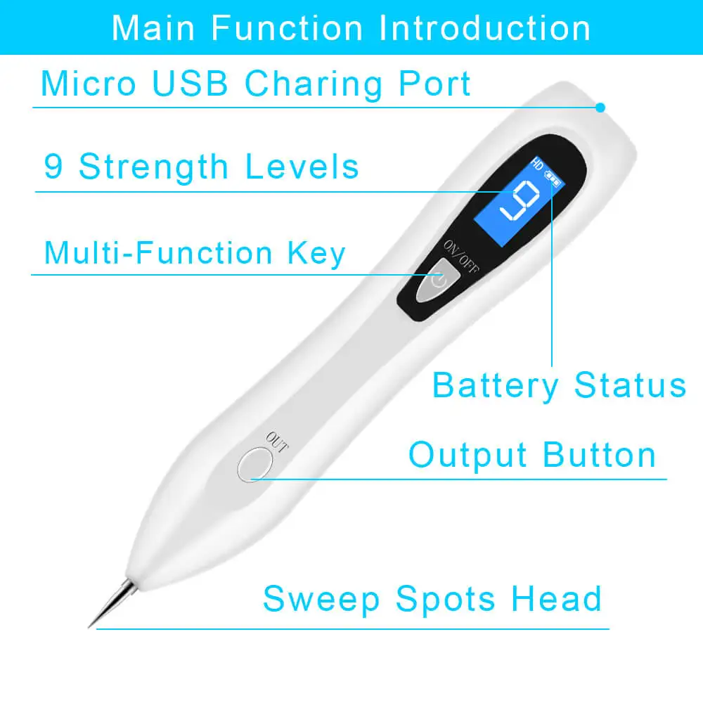 Лазерная плазменная ручка для удаления веснушек ухода за кожей темных пятен с ЖК