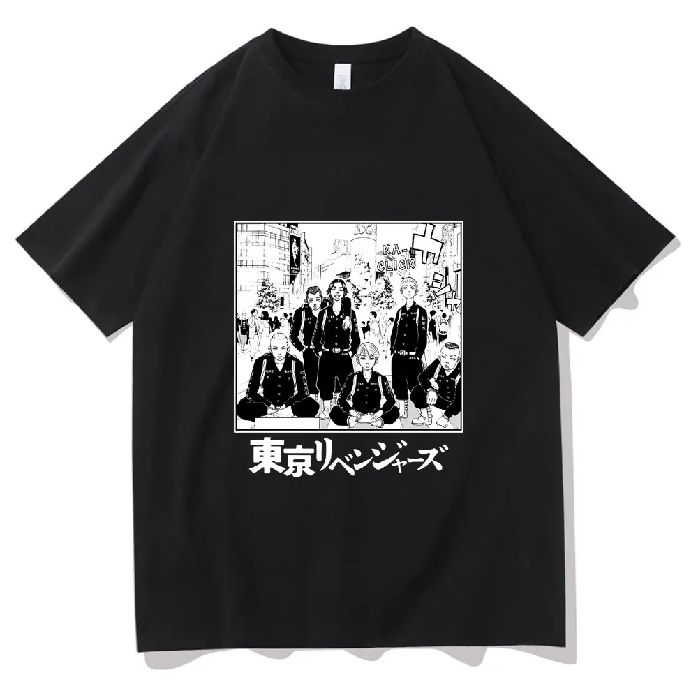 

Summer Men Women Oversize Hip Hop Short Sleeve Original Anime Style Tshirt Japan Manga T-shirt Tokyo Revengers Pattern Print Tee
