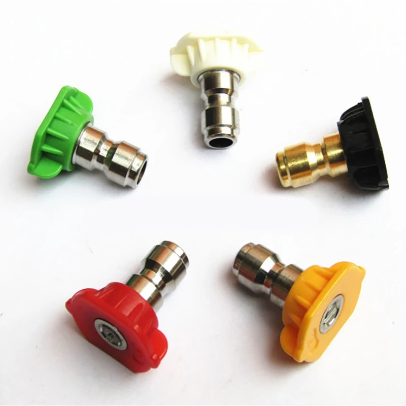 5pcs 1/4 ''quick Нержавеющая сталь антикоррозионные под разными углами сопло