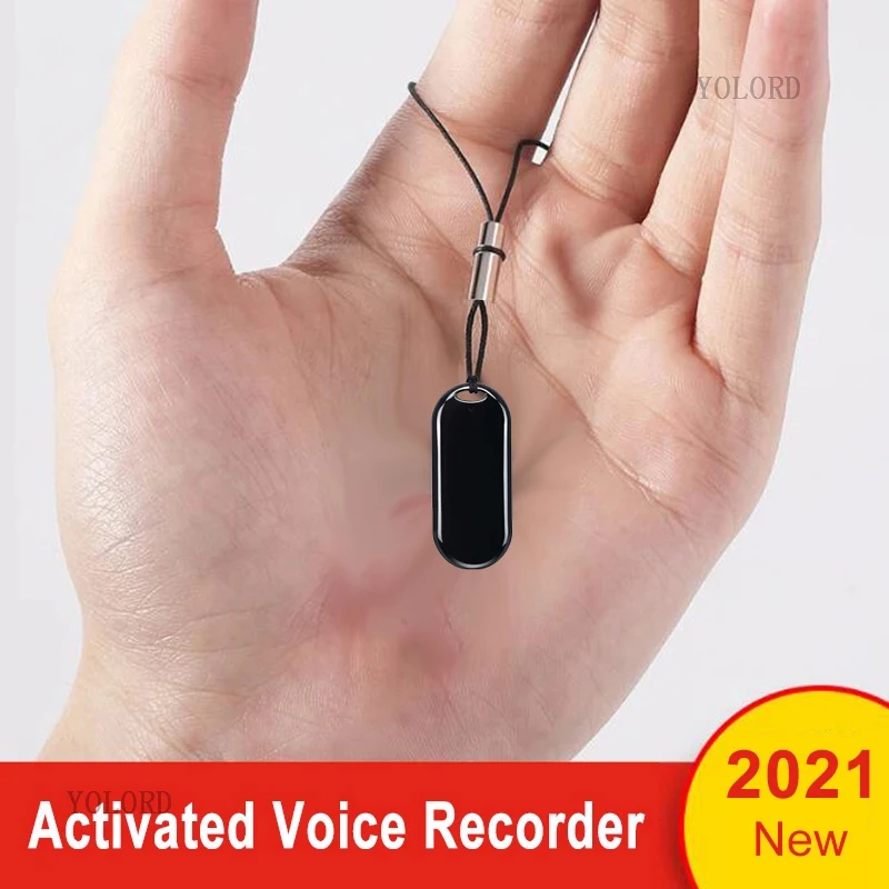 Металлическое ожерелье HD активированный диктофон с подвеской цифровой mp3 плеер