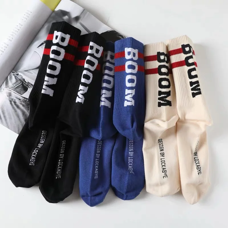 Новые модные носки женские новые дышащие хлопковые спортивные для взрослых с