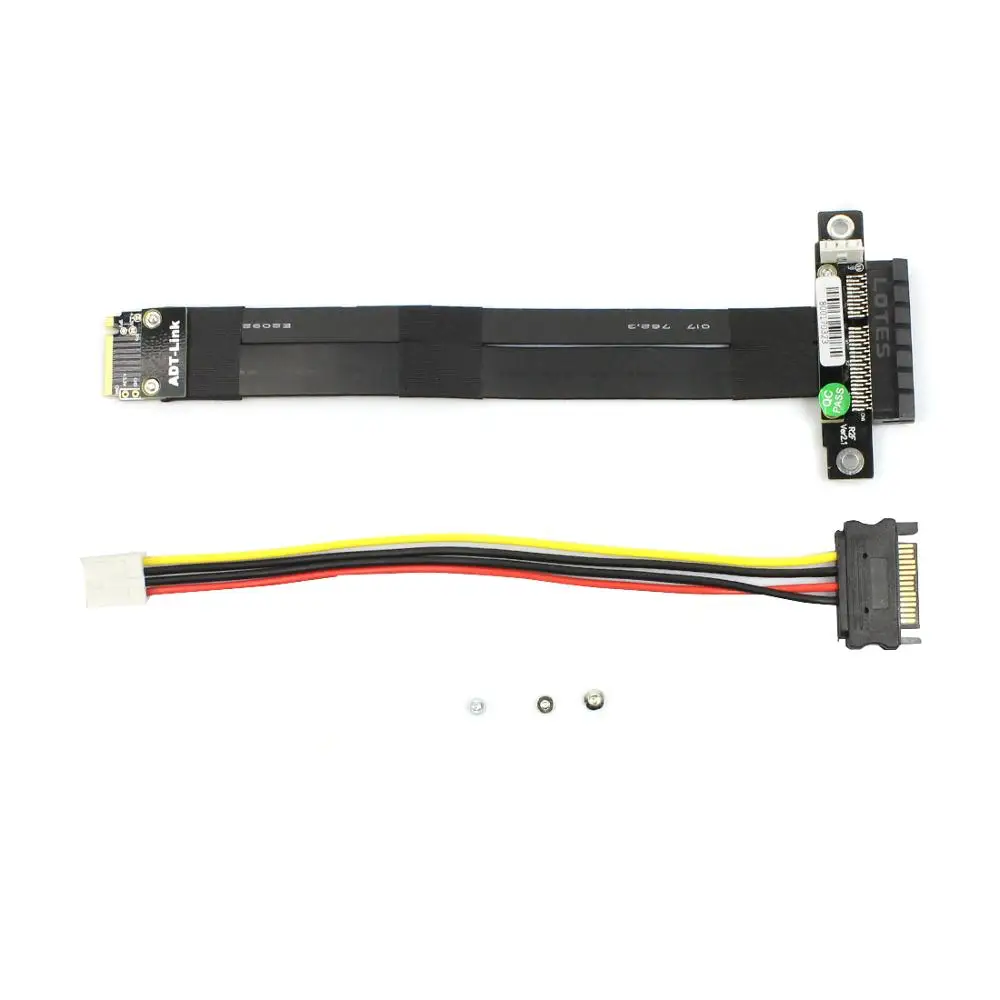Riser PCIe x4 3 0 PCI E 4x к M.2 для NGFF NVMe M Key 2280 карта расширения Gen3.0 удлинитель кабеля M2 Express