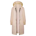 Осенне-зимняя женская теплая куртка, пальто, женские длинные пальто с капюшоном, теплые толстые женские облегающие толстовки, куртки для женщин # T1G