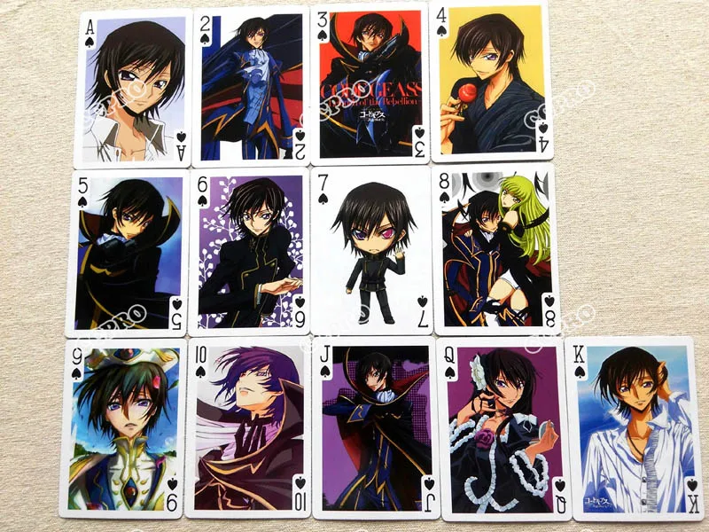CODE GEASS Аниме Покер карты HITMAN REBORN мост Natsume настольные карточки/Игральные для