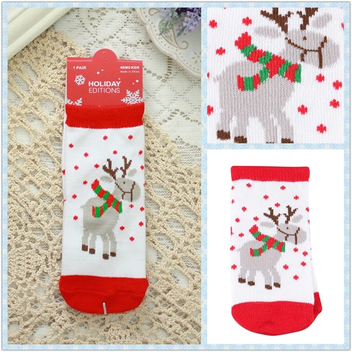 

Детские Рождественские мягкие хлопковые носки для мальчиков и девочек