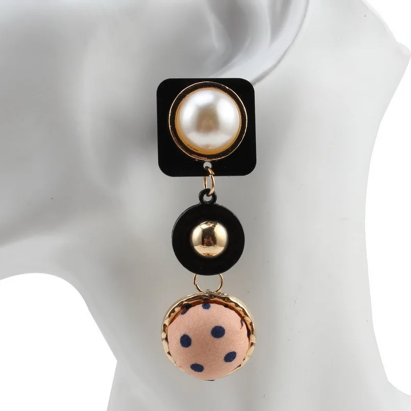 Florosy сплав металлический шарик подвеска массивные Висячие серьги для женщин с