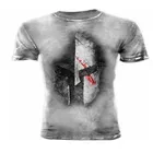 Летняя мужская футболка с американским шлемом, топ для фитнеса в Военном Стиле, одежда с 3D принтом, свободная быстросохнущая футболка большого размера