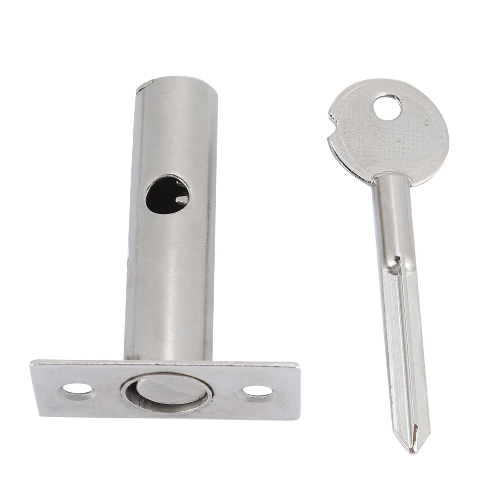 

Stainless Steel Door Lock Hardware Pipe Tube Well Insert Locks With Lock Buckle And Key For Families