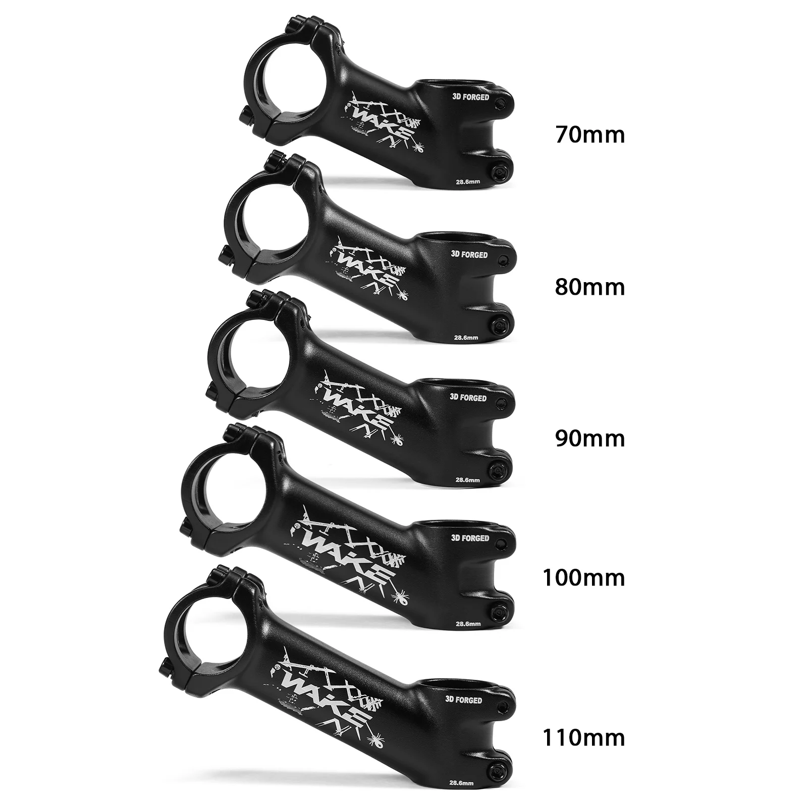 

MTB Bicycle Stem 25 Degree Ultralight Bike Stem 31.8mm 70/80/90/100/110 mm Mountain Power Parts Road Bicycle Aluminum Stem