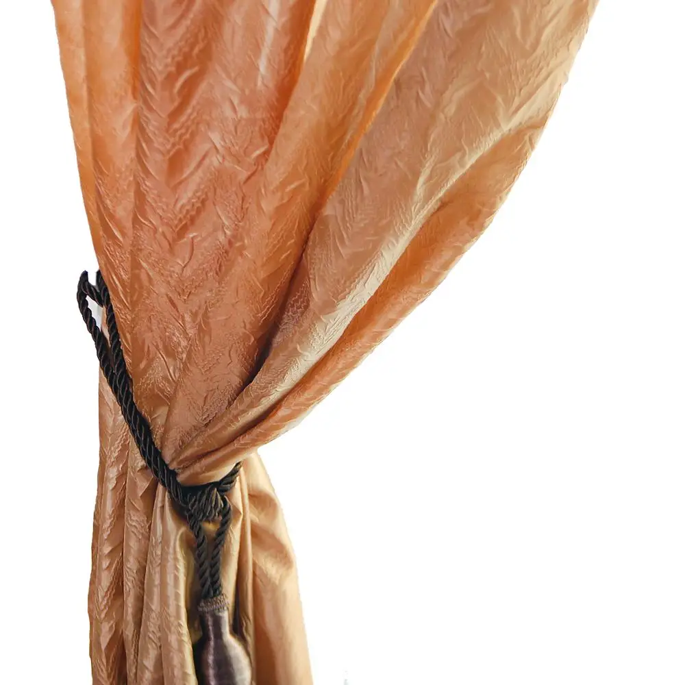 Американский стиль карамельные коричневые морщинистые Штора для карманных