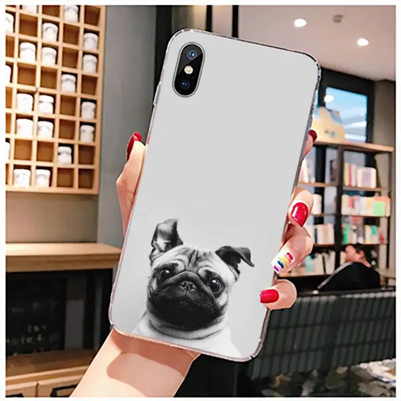 

bulldog cute Luxury Phone Case coque Funda shell Transparent for iPhone 11 12 mini pro XS MAX 8 7 6 6S Plus X 5S SE 2020 XR