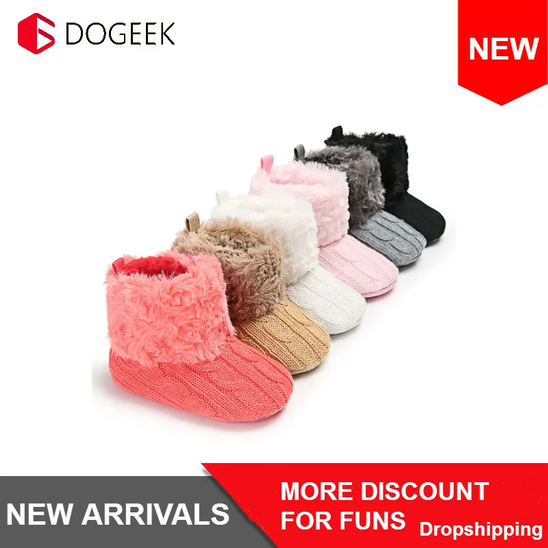 DOGEEK/0-18 месяцев, зимние пинетки для маленьких девочек и мальчиков, пинетки для малышей, зимние сапоги для новорожденных, теплая нескользящая обувь на мягкой подошве, модная обувь, не пачкается