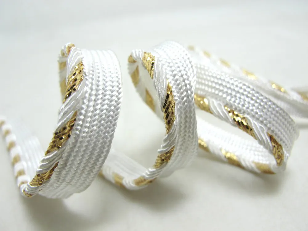 LC99 8MM 5 ярдов 【GOLD】 Плетеный кант губ шнур отделка | подушка отделка | обивка окантовка отделка Швейные принадлежности - Цвет: LC99 8MM