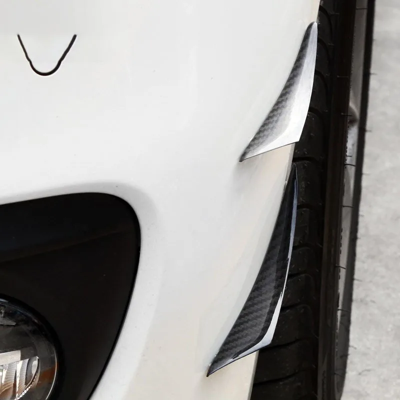 Murah Serat Karbon Bumper Depan Otomatis Stiker Pisau Udara Pemisah Bibir Untuk BMW E46 E90 E60 E39 F30 F10 X5 E70 F20 G20 G30 Aksesori Mobil